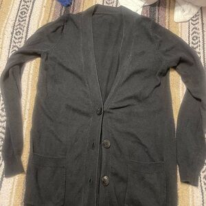 Merona Black Button-Up Cardigan Sweater
